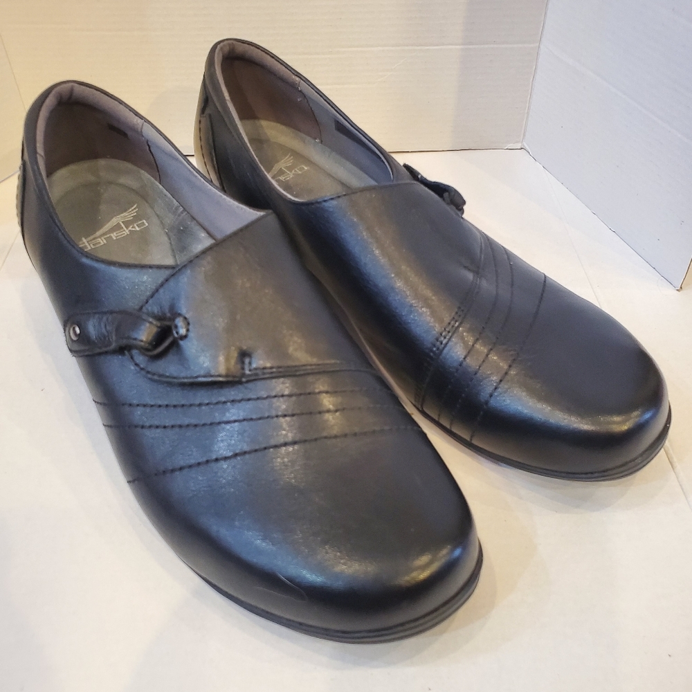 Dansko Franny Slip-On Black Leather Women's Shoes Sz 42 / 11.5-12 Approx.